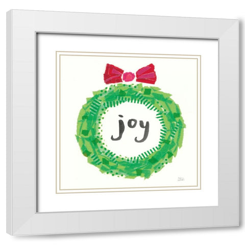 Joyful Season IV White Modern Wood Framed Art Print with Double Matting by Averinos, Melissa