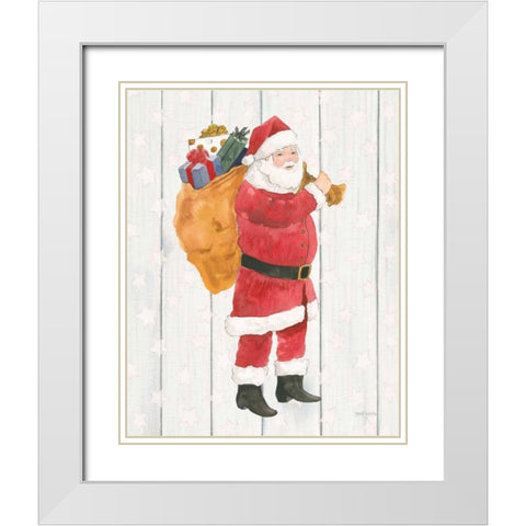 Welcome Christmas I White Modern Wood Framed Art Print with Double Matting by Jackson, Jenaya