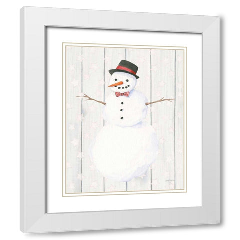 Welcome Christmas II White Modern Wood Framed Art Print with Double Matting by Jackson, Jenaya