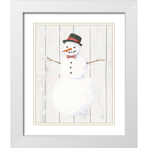 Welcome Christmas II White Modern Wood Framed Art Print with Double Matting by Jackson, Jenaya
