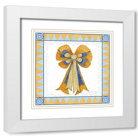 Celebrating Hanukkah IV White Modern Wood Framed Art Print with Double Matting by McKenna, Kathleen Parr