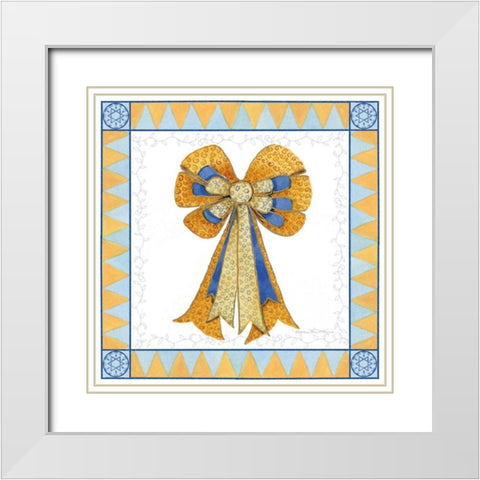 Celebrating Hanukkah IV White Modern Wood Framed Art Print with Double Matting by McKenna, Kathleen Parr