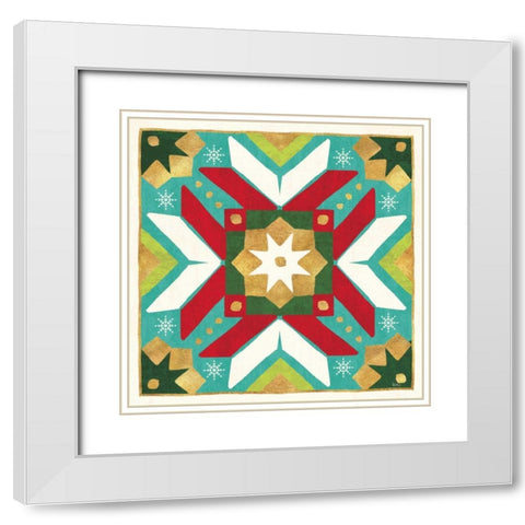Winter Wishes VI White Modern Wood Framed Art Print with Double Matting by Charron, Veronique