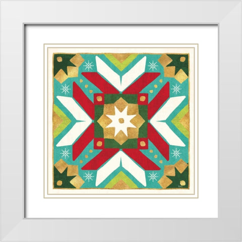 Winter Wishes VI White Modern Wood Framed Art Print with Double Matting by Charron, Veronique