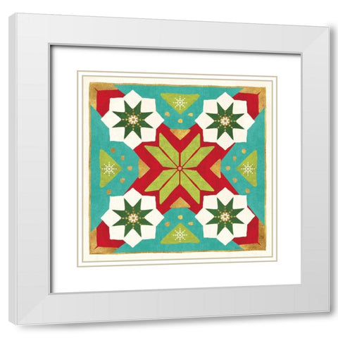 Winter Wishes VII White Modern Wood Framed Art Print with Double Matting by Charron, Veronique