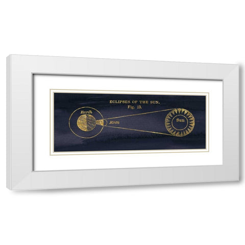 Geography of the Heavens III Blue Gold White Modern Wood Framed Art Print with Double Matting by Wild Apple Portfolio