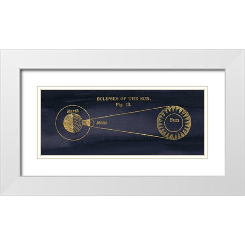 Geography of the Heavens III Blue Gold White Modern Wood Framed Art Print with Double Matting by Wild Apple Portfolio