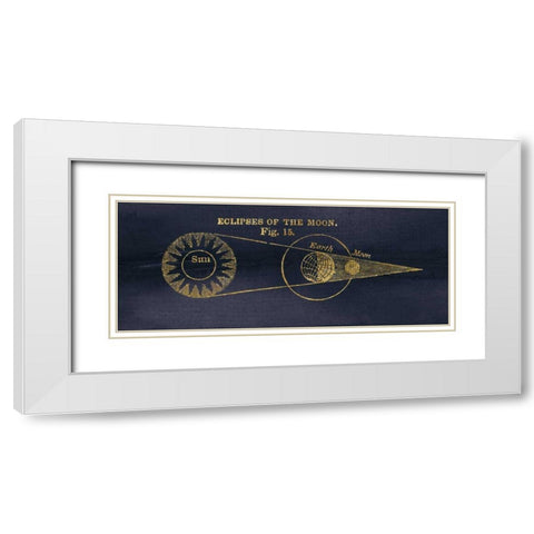 Geography of the Heavens IV Blue Gold White Modern Wood Framed Art Print with Double Matting by Wild Apple Portfolio