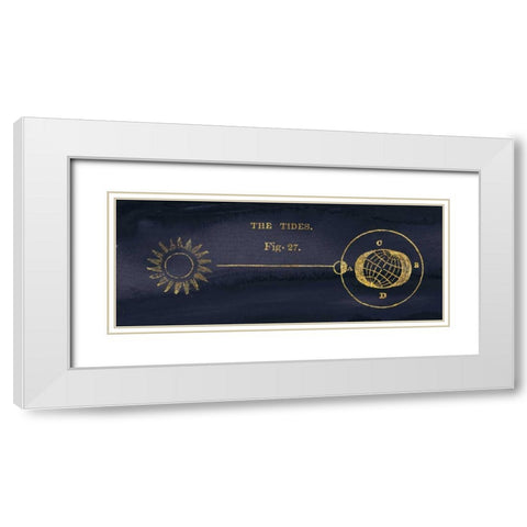 Geography of the Heavens VI Blue Gold White Modern Wood Framed Art Print with Double Matting by Wild Apple Portfolio