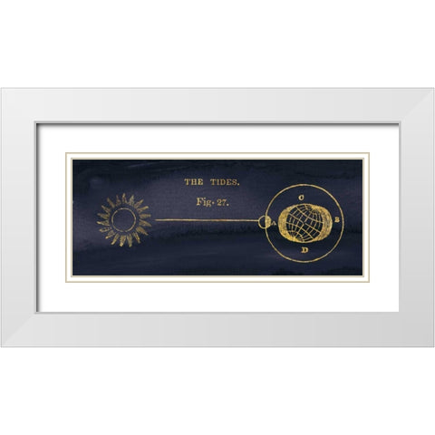 Geography of the Heavens VI Blue Gold White Modern Wood Framed Art Print with Double Matting by Wild Apple Portfolio