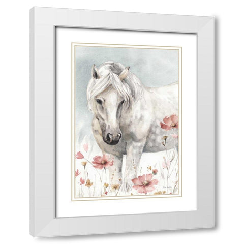 Wild Horses II Crop White Modern Wood Framed Art Print with Double Matting by Audit, Lisa