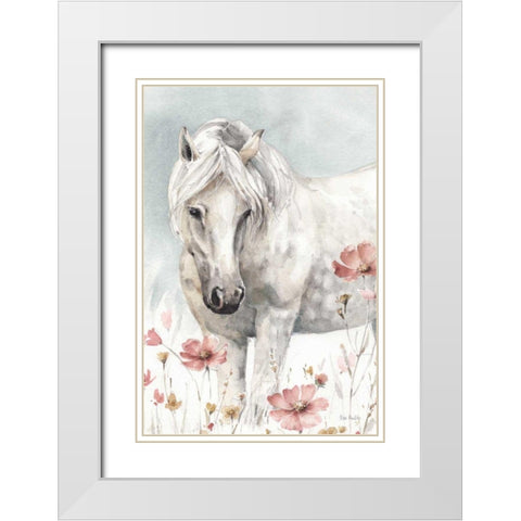 Wild Horses II Crop White Modern Wood Framed Art Print with Double Matting by Audit, Lisa