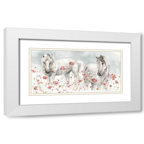 Wild Horses III White Modern Wood Framed Art Print with Double Matting by Audit, Lisa