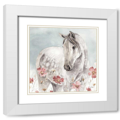 Wild Horses IV White Modern Wood Framed Art Print with Double Matting by Audit, Lisa