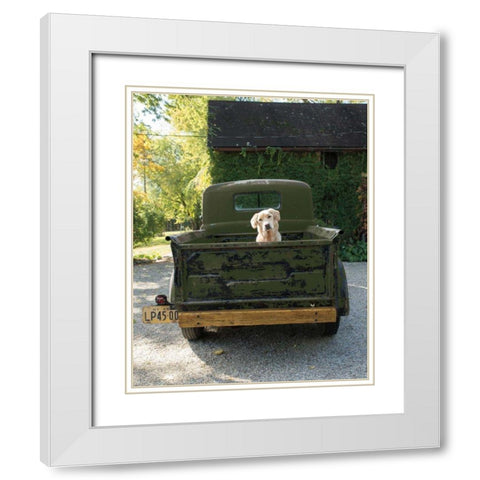 Get Out of Dodge Hunter Green White Modern Wood Framed Art Print with Double Matting by Dratfield, Jim