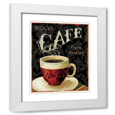 Today s Coffee I White Modern Wood Framed Art Print with Double Matting by Audit, Lisa