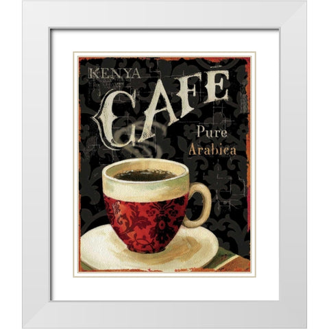 Today s Coffee I White Modern Wood Framed Art Print with Double Matting by Audit, Lisa