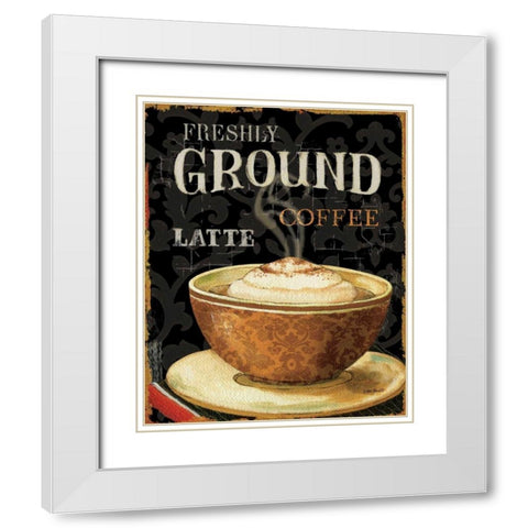 Today s Coffee II White Modern Wood Framed Art Print with Double Matting by Audit, Lisa