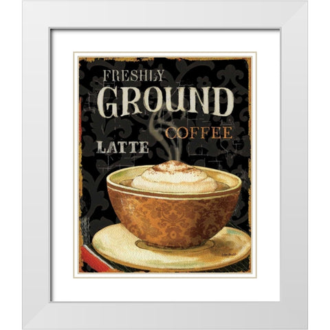Today s Coffee II White Modern Wood Framed Art Print with Double Matting by Audit, Lisa