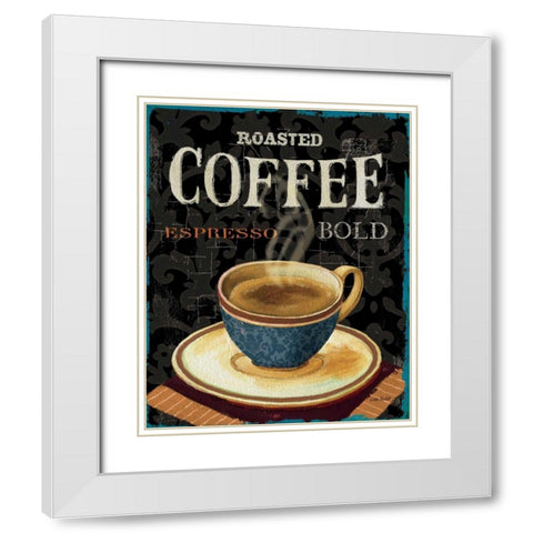 Today s Coffee IV White Modern Wood Framed Art Print with Double Matting by Audit, Lisa