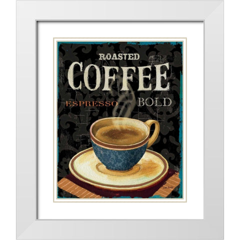 Today s Coffee IV White Modern Wood Framed Art Print with Double Matting by Audit, Lisa