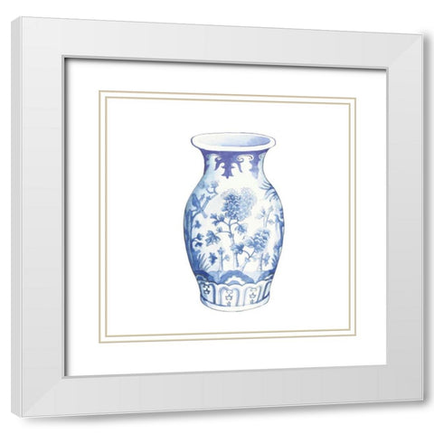 Ginger Jar II on White White Modern Wood Framed Art Print with Double Matting by Wild Apple Portfolio