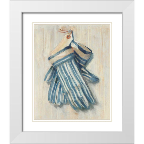 Gardening Gloves White Modern Wood Framed Art Print with Double Matting by Rowan, Carol