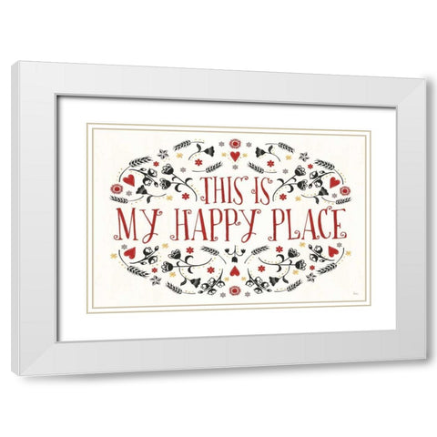 Otomi Farm I White Modern Wood Framed Art Print with Double Matting by Charron, Veronique