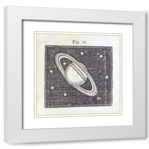 Geography of the Heavens V White Modern Wood Framed Art Print with Double Matting by Wild Apple Portfolio