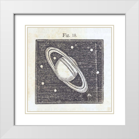Geography of the Heavens V White Modern Wood Framed Art Print with Double Matting by Wild Apple Portfolio