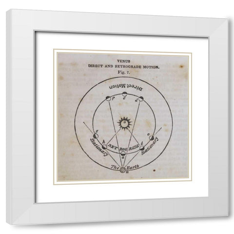 Geography of the Heavens IX White Modern Wood Framed Art Print with Double Matting by Wild Apple Portfolio