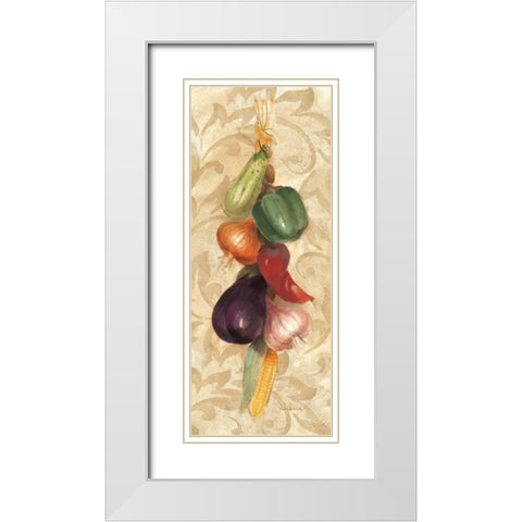 Mixed Vegetables II White Modern Wood Framed Art Print with Double Matting by Hristova, Albena