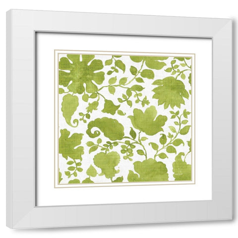 Pink Garden Step 03C White Modern Wood Framed Art Print with Double Matting by Audit, Lisa