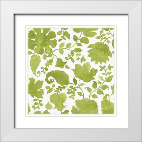 Pink Garden Step 03C White Modern Wood Framed Art Print with Double Matting by Audit, Lisa