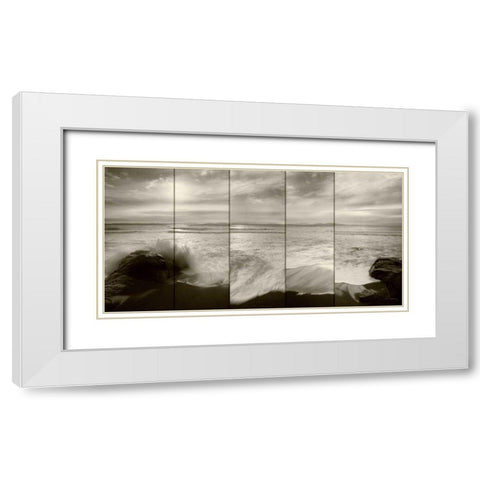 Tides and Waves White Modern Wood Framed Art Print with Double Matting by Audit, Lisa