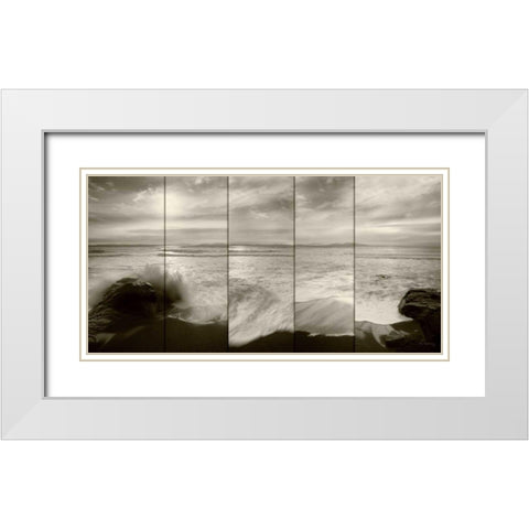 Tides and Waves White Modern Wood Framed Art Print with Double Matting by Audit, Lisa
