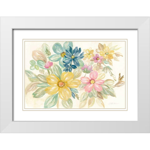 June Bloom White Modern Wood Framed Art Print with Double Matting by Vassileva, Silvia