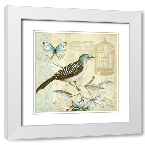 Freedom I White Modern Wood Framed Art Print with Double Matting by Audit, Lisa