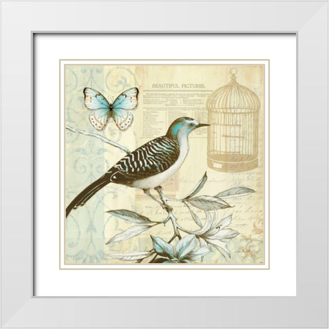 Freedom I White Modern Wood Framed Art Print with Double Matting by Audit, Lisa