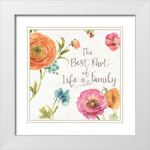 Country Fresh X Family White Modern Wood Framed Art Print with Double Matting by Audit, Lisa