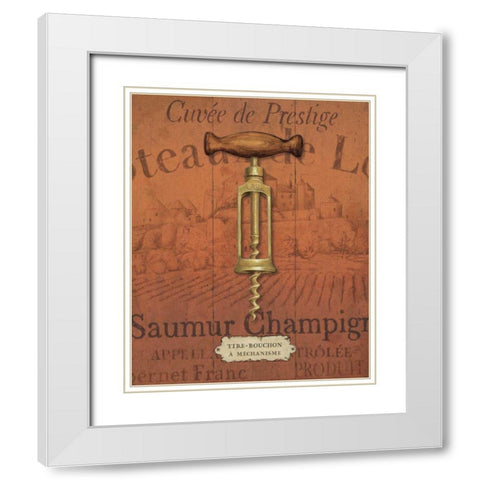 Antique Corkscrew II Red White Modern Wood Framed Art Print with Double Matting by Brissonnet, Daphne