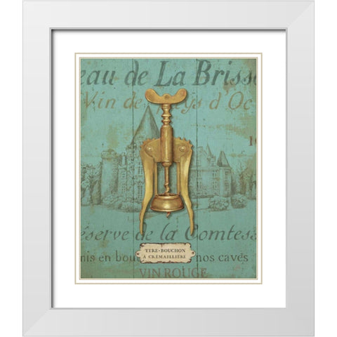Antique Corkscrew III Blue White Modern Wood Framed Art Print with Double Matting by Brissonnet, Daphne