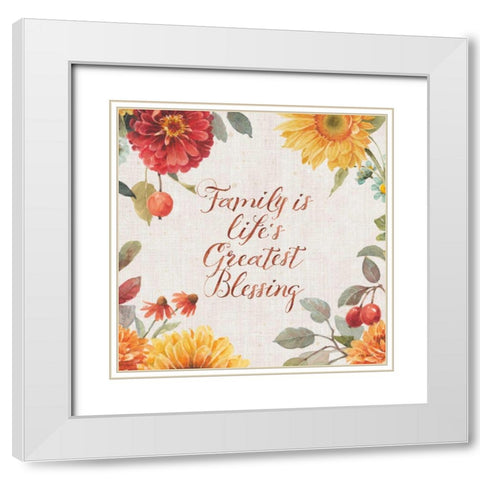 Autumn in Bloom IV White Modern Wood Framed Art Print with Double Matting by Audit, Lisa