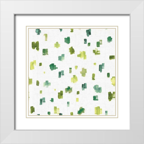 Blue and Green Garden Step 05A White Modern Wood Framed Art Print with Double Matting by Audit, Lisa