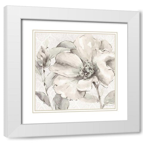 Indigold IV Gray White Modern Wood Framed Art Print with Double Matting by Audit, Lisa