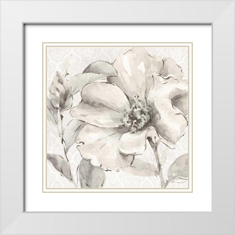 Indigold IV Gray White Modern Wood Framed Art Print with Double Matting by Audit, Lisa