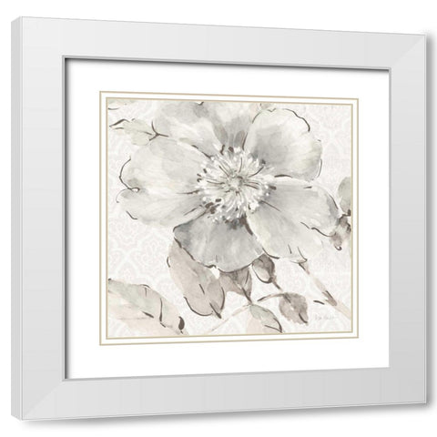 Indigold V Gray White Modern Wood Framed Art Print with Double Matting by Audit, Lisa