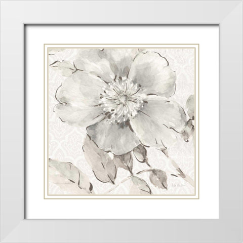 Indigold V Gray White Modern Wood Framed Art Print with Double Matting by Audit, Lisa