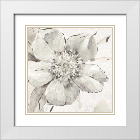 Indigold VI Gray White Modern Wood Framed Art Print with Double Matting by Audit, Lisa