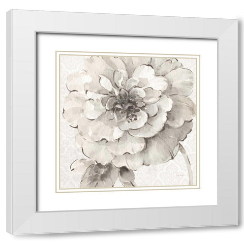 Indigold VII Gray White Modern Wood Framed Art Print with Double Matting by Audit, Lisa